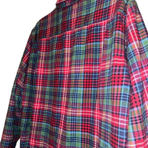 LL Bean Fleece Lined Flannel Mens Medium - Picture 4 of 9